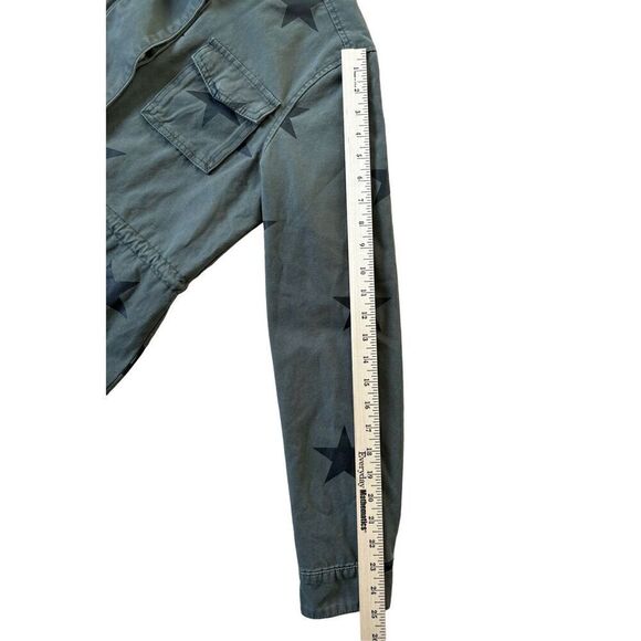 Sundance DRIFTWOOD Star Print Green Military Field Utility Jacket size S - Picture 10 of 13